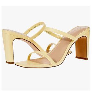 The Drop Women's Avery Square Toe Two Strap High Heeled Sandal